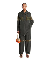 Green Technical Gabardine Trousers | PDP | Antonia