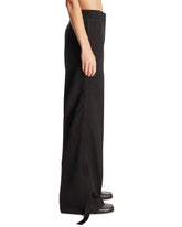 Black Wool Tuxedo Trousers | PDP | Antonia
