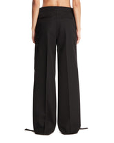 Black Wool Tuxedo Trousers | PDP | Antonia