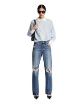 Frame x Alexandra Leclerc The Vertical Jeans Blu | PDP | Antonia