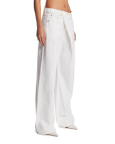 Frame x Alexandra Leclerc White Crossover Loose Jeans | PDP | Antonia