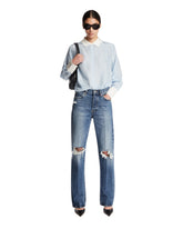 Frame x Alexandra Leclerc The Silk Standard Shirt Azzurra | PDP | Antonia