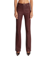 Burgundy The Leather Reboot Trousers | PDP | Antonia