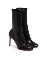 Black R1B1058 Leather Ankle Boots | PDP | Antonia