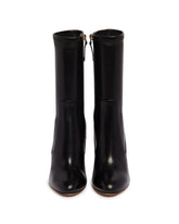 Black R1B1058 Leather Ankle Boots | PDP | Antonia