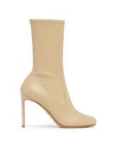 Beige Leather R1B1058 Mid-Calf Boots | PDP | Antonia