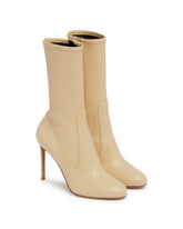 Beige Leather R1B1058 Mid-Calf Boots | PDP | Antonia
