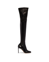 Black R1B1059 Leather Thigh-High Boots | PDP | Antonia