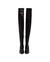 Black R1B1059 Leather Thigh-High Boots | PDP | Antonia