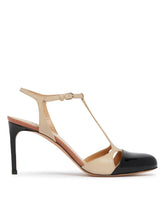 Pumps Con Punta A Contrasto Beige | PDP | Antonia