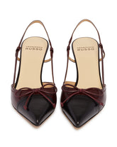 Black and Burgundy R1P1050 Slingback Pumps | PDP | Antonia