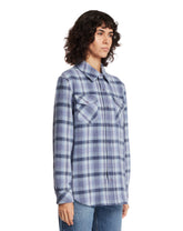 Camicia Uniform In Cashmere Tartan Blu | PDP | Antonia