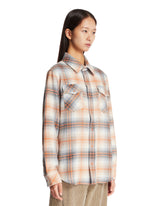 Orange Ironwood Tartan Cashmere Shirt | PDP | Antonia