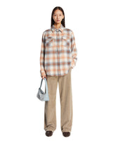 Orange Ironwood Tartan Cashmere Shirt | PDP | Antonia