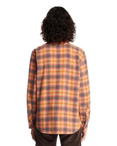Orange Olive Shadow Tartan Cashmere Shirt | PDP | Antonia