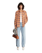 Camicia Olive Shadow In Cashmere Tartan Arancione | PDP | Antonia