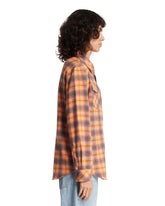 Camicia Olive Shadow In Cashmere Tartan Arancione | PDP | Antonia