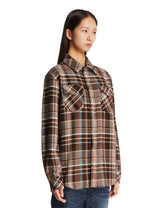 Brown Wilderness Tartan Cashmere Shirt | PDP | Antonia