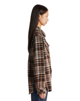 Brown Wilderness Tartan Cashmere Shirt | PDP | Antonia