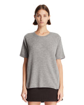 Gray Cashmere T-Shirt | PDP | Antonia