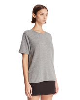 Gray Cashmere T-Shirt | PDP | Antonia