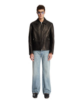 Blue Denim Flare Trousers with Horsebit | PDP | Antonia
