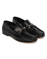 Black Leather Lugano Loafers | PDP | Antonia