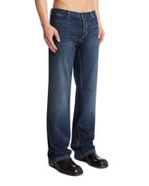 Blue Stretch Cotton Denim Trousers | PDP | Antonia
