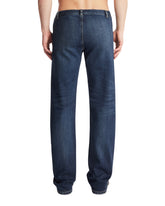 Blue Stretch Cotton Denim Trousers | PDP | Antonia
