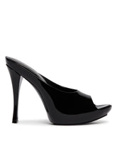Black High-Heel Platform Slider Sandals | PDP | Antonia