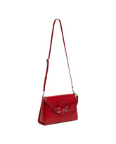 Red Horsebit Duomo Medium Top Handle Bag | PDP | Antonia