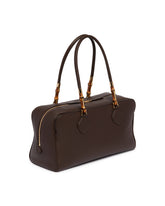 Brown Medium Bamboo Handle Top Handle Bag | PDP | Antonia