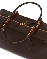 Brown Medium Bamboo Handle Top Handle Bag | PDP | Antonia