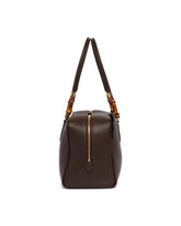 Brown Medium Bamboo Handle Top Handle Bag | PDP | Antonia