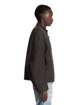 Brown Horsebit Denim Jacket | PDP | Antonia
