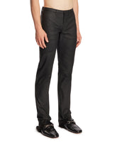 Black Coated Stretch Cotton Denim Trousers | PDP | Antonia