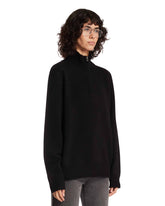 Maglione a Mezza Zip Nero | PDP | Antonia