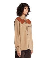 Beige Western Button-Down Shirt | PDP | Antonia