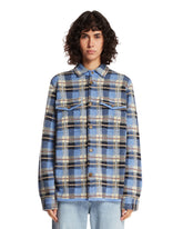 Light Blue Plaid Workwear Shirt | PDP | Antonia