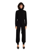 Blue Flight Suit Cashmere Jumpsuit | PDP | Antonia