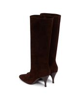 Brown Suede Silhouette Boots | PDP | Antonia