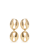 Gold Coffee Bean Chain Earrings | PDP | Antonia