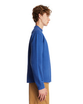 Blue Wool Crewneck Sweater | PDP | Antonia