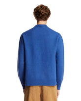 Blue Wool Crewneck Sweater | PDP | Antonia