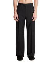 Black Wool And Mohair Trousers | PDP | Antonia
