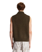 Brown Ribbed Wool Vest | PDP | Antonia