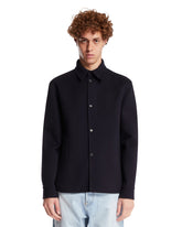 Blue Wool Overshirt Jacket | PDP | Antonia