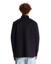 Giacca-camicia In Lana Blu | PDP | Antonia