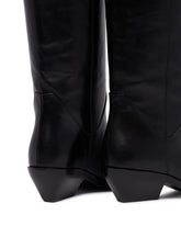 Black Leather Den Boots | PDP | Antonia