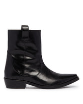 Black Leather Ankle Boots | PDP | Antonia